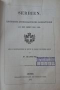 Kanitz Felix Philipp: Serbien. Historisch-etnographische Reisestudien aus den Jahren 1859 – 1868